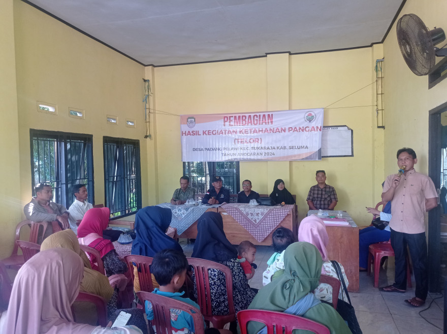 PEMBAGIAN HASIL KEGIATAN KETAHANAN PANGAN T.A 2024 (TELOR) DESA PADANG PELAWI
